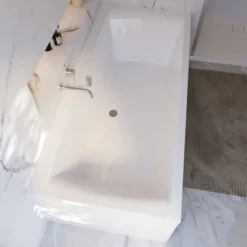 Badewanne Schulte Onda 200x90 cm Komplettset mit Fußgestell und Ab- und Überlaufgarnitur