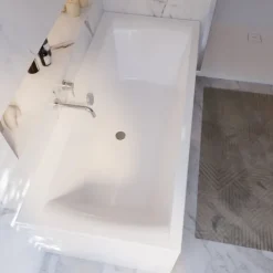 Badewanne Schulte Onda 180x80 cm Komplettset mit Fußgestell und Ab- und Überlaufgarnitur