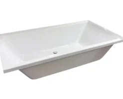 Badewanne VitrA Neon Duo 100 x 180 cm weiß glänzend inkl. Fußgestell und Ablaufgarnitur 58960007000