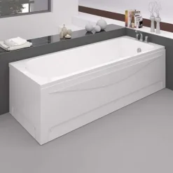 Badewanne 190x70 cm aus hochwertigem Sanitäracryl mit Füßen und Schürze 70x190 Minerva