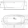 Badewanne Ideal Standard Dea 75 x 170 cm schwarz weiß matt K8720V3