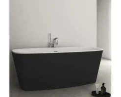 Badewanne Ideal Standard Dea 75 x 170 cm schwarz weiß matt K8720V3