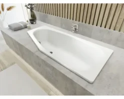 Badewanne KALDEWEI MINI Invisible Grip links 832 75 x 157 cm alpinweiß glänzend vollflächige Antirutschbeschichtung 224800011001