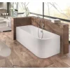 Badewannen Set OTTOFOND Spirit 80 x 180 cm rechte Ecke abgerundet weiß glänzend 703927