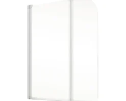 Badewannenaufsatz 2-teilig SCHULTE Komfort ExpressPlus 115 x 140 cm Klarglas Profilfarbe weiß EP1653 04 50 140