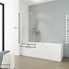 Badewannenaufsatz 1-teilig SCHULTE Komfort 70 x 140 cm Klarglas Profilfarbe weiß D1670 04 50 140