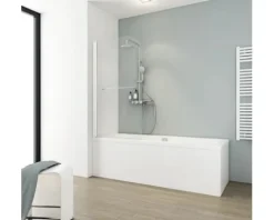 Badewannenaufsatz 1-teilig SCHULTE Komfort 70 x 140 cm Klarglas Profilfarbe weiß D1670 04 50 140