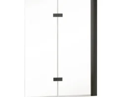 Badewannenaufsatz 2-teilig SCHULTE Komfort 900 x 1400 mm Klarglas Profilfarbe schwarz D3397 68 50 22