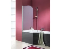 Badewannenaufsatz 1-teilig OTTOFOND Free Gate 80 x 140 cm Klarglas Profilfarbe chrom 990727