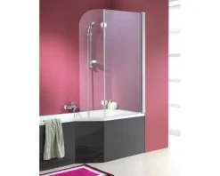 Badewannenaufsatz 2-teilig OTTOFOND Clip Mod. A 80 x 140 cm Klarglas Profilfarbe chromoptik 990728