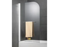 Badewannenaufsatz 1-teilig SCHULTE Komfort 80 x 140 cm Klarglas Profilfarbe weiß D2650 04 50 140
