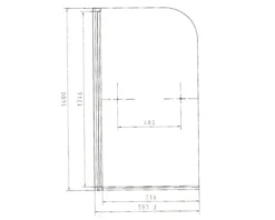 Badewannenaufsatz 1-teilig SCHULTE Komfort 80 x 140 cm Klarglas Profilfarbe weiß D2650 04 50 140