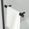 Badewannenaufsatz 1-teilig Aurlane Essential Black 70 x 120 cm Klarglas Profilfarbe schwarz FAC798
