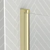 Badewannenaufsatz 1-teilig Aurlane Essential Gold 80 x 140 cm Klarglas Profilfarbe gold FAC741