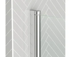 Badewannenaufsatz 1-teilig Aurlane Essential 70 x 120 cm Klarglas Profilfarbe chrom FAC733