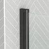Badewannenaufsatz 1-teilig Aurlane Essential 70 x 120 cm Klarglas Profilfarbe schwarz FAC734