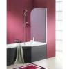Badewannenaufsatz 1-teilig OTTOFOND Free Gate 80 x 140 cm Klarglas Profilfarbe chrom 990726