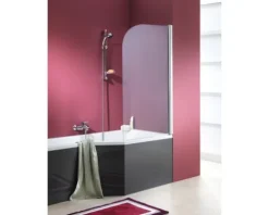 Badewannenaufsatz 1-teilig OTTOFOND Free Gate 80 x 140 cm Klarglas Profilfarbe chrom 990726