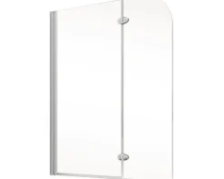 Badewannenaufsatz 2-teilig SCHULTE Komfort ExpressPlus 112 x 140 cm Klarglas Profilfarbe aluminium EP3353 01 50 140