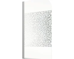 Badewannenaufsatz 1-teilig SCHULTE Komfort 80 x 140 cm Glasdekor Terrazzo Profilfarbe aluminium D1650 01 29 140