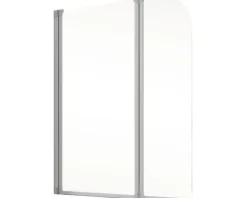 Badewannenaufsatz 2-teilig SCHULTE Komfort 115 x 140 cm Klarglas Profilfarbe aluminium D1653 01 50 140