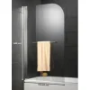 Badewannenaufsatz 1-teilig SCHULTE Komfort 80 x 140 cm Klarglas Profilfarbe aluminium D2650 01 50 140