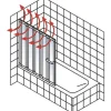 Badewannenaufsatz 5-teilig SCHULTE Komfort 115 x 140 cm Klarglas Profilfarbe aluminium D1315 01 01 140