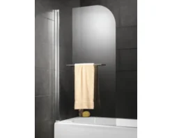 Badewannenaufsatz 1-teilig SCHULTE Komfort 80 x 140 cm Klarglas Profilfarbe aluminium D 2650-NWB 01 50 140