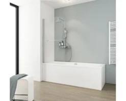 Badewannenaufsatz 1-teilig SCHULTE Komfort 70 x 140 cm Klarglas Profilfarbe chromoptik D1670 41 50 140