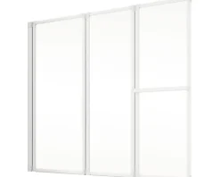 Badewannenaufsatz 3-teilig SCHULTE Komfort 151,8 x 140 cm Klarglas Profilfarbe weiß D1410 04 01 140