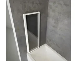 Badewannenaufsatz 3-teilig SCHULTE Komfort 127 x 140 cm Klarglas Profilfarbe weiß D1300 04 50 140