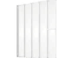 Badewannenaufsatz 5-teilig SCHULTE Komfort 115 x 140 cm Klarglas Profilfarbe weiß D1315 04 01 140