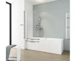 Badewannenaufsatz 1-teilig SCHULTE Komfort 80 x 140 cm Klarglas Profilfarbe weiß D1650 04 50 140