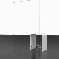 Badewannenfaltwand SCHULTE Komfort 3-teilig, ohne Bohren, 127 x 121 cm, 3 mm ESG-Klarglas, Profil Schwarz, links/rechts montierbar