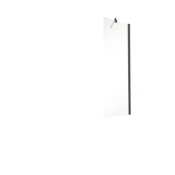 Badewannenfaltwand SCHULTE Komfort 1-teilig, mit Stabilisator, 70 x 140 cm, 5 mm ESG-Klarglas, Profil Schwarz, links/rechts montierbar