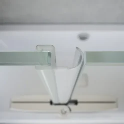 Badewannenfaltwand SCHULTE Komfort 2-teilig, 112, 5 x 142 cm, 5 mm ESG-Klarglas, Profil Chrom, links/rechts montierbar