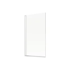 Badewannenfaltwand SCHULTE Komfort 1-teilig, 70 x 130 cm, 5 mm ESG-Klarglas, Profil Weiß, links/rechts montierbar