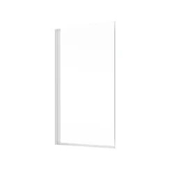Badewannenfaltwand SCHULTE Komfort 1-teilig, 70 x 130 cm, 5 mm ESG-Klarglas, Profil Aluminium, links/rechts montierbar