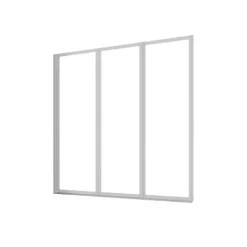 Badewannenfaltwand SCHULTE Komfort 3-teilig, ohne Bohren, 127 x 121 cm, 3 mm ESG-Klarglas, Profil Aluminium, links/rechts montierbar