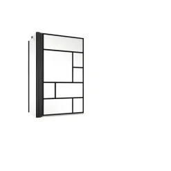 Badewannenfaltwand SCHULTE Komfort 1-teilig, mit Seitenwand, 82 x 140 cm, 5 mm ESG Atelier, Profil Schwarz, links/rechts montierbar