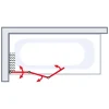 Badewannenfaltwand SCHULTE Komfort 3-teilig, 124 x 130 cm, 3 mm ESG-Klarglas, Profil Aluminium, links/rechts montierbar