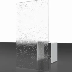 Badewannenfaltwand SCHULTE Komfort 3-teilig, 129 x 140 cm, 2, 4 mm Kunststoffglas Tropfen, Profil Weiß, links/rechts montierbar