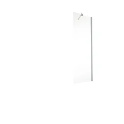 Badewannenfaltwand SCHULTE Komfort 1-teilig, mit Stabilisator, 70 x 140 cm, 5 mm ESG-Klarglas, Profil Aluminium, links/rechts montierbar