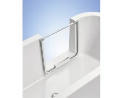 Badewannen Set OTTOFOND Free-Gate 80 x 180 cm rechte Ecke abgerundet weiß glänzend mit Ab- und Überlaufgarnitur mit Wassereinlauf 703919