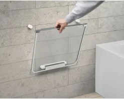 Badewannen Set OTTOFOND Free-Gate 80 x 180 cm rechte Ecke abgerundet weiß glänzend mit Ab- und Überlaufgarnitur mit Wassereinlauf 703919