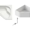 Badewannen Set OTTOFOND Minerva 135 x 135 cm weiß glänzend glatt 924021