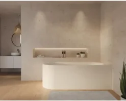 Badewannen Set OTTOFOND Mirador 170 x 75 cm Rundung rechts Montage linke Ecke weiß 703961