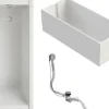 Badewannen Set OTTOFOND Piazza 70 x 160 cm weiß glänzend glatt 704221
