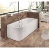 Badewannen Set OTTOFOND Spirit 80 x 180 cm linke Ecke abgerundet weiß glänzend 703921