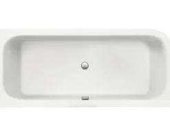 Badewannen Set OTTOFOND Spirit 80 x 180.0 cm rechte Ecke abgerundet weiß glänzend 703925
